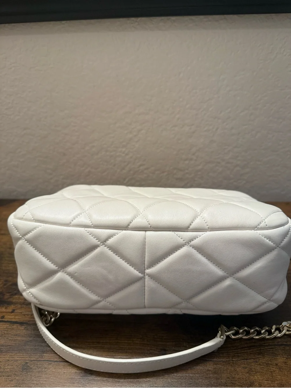 kate spade Quilted White Crossbody Bag with Gold Hardware